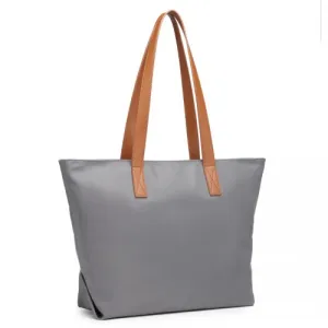 Miss Lulu Casual Waterproof Shopping Tote Bag (Grey) - Durable, Versatile & Stylish