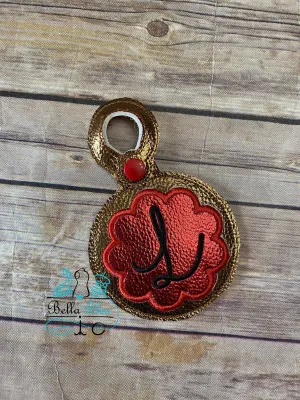 Monogram Frame ITH  Bag Tag fob