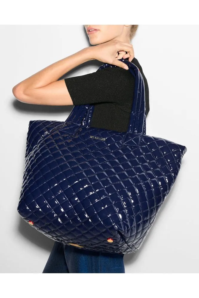 MZ Wallace Metro Tote Deluxe Medium Quilted Bag 1260X1607 | Navy Lacquer