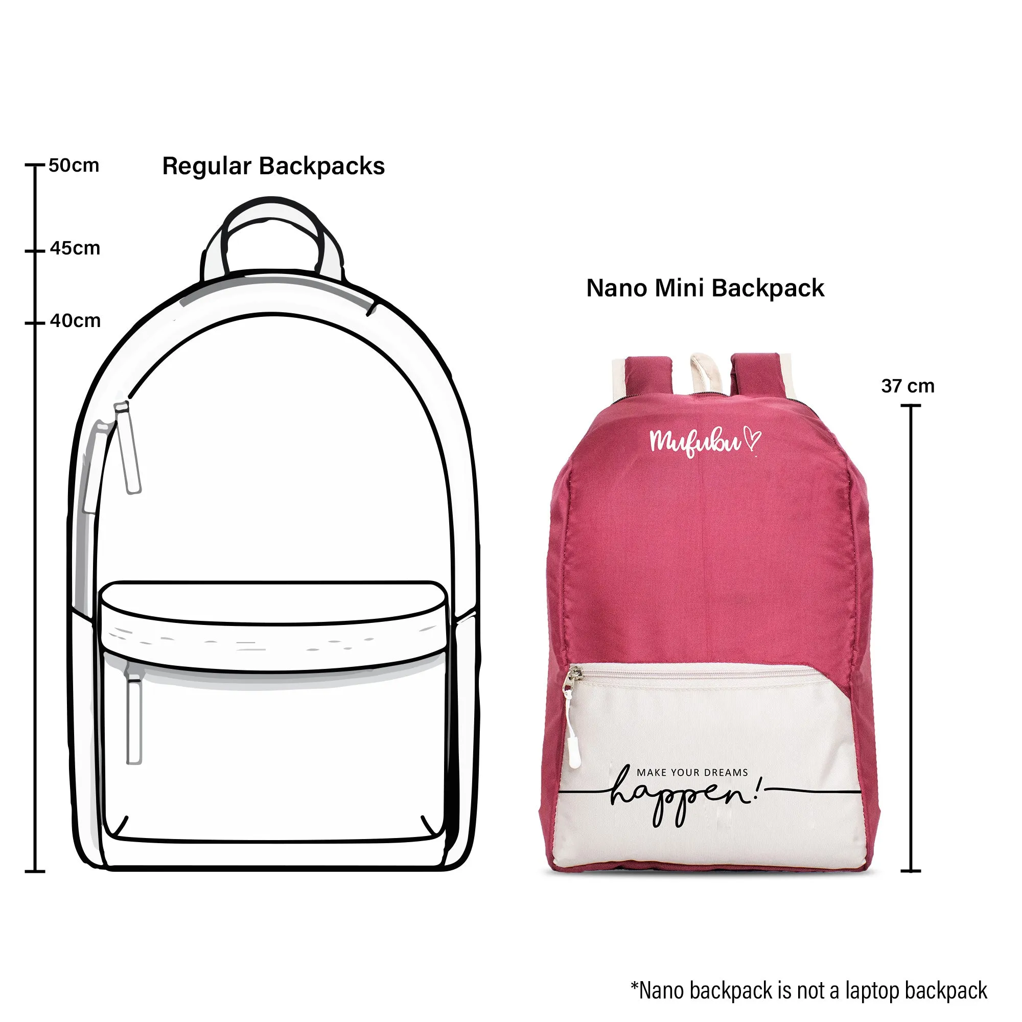 Nano Backpack 15 Ltr Positive Vives Only Wine   Beige