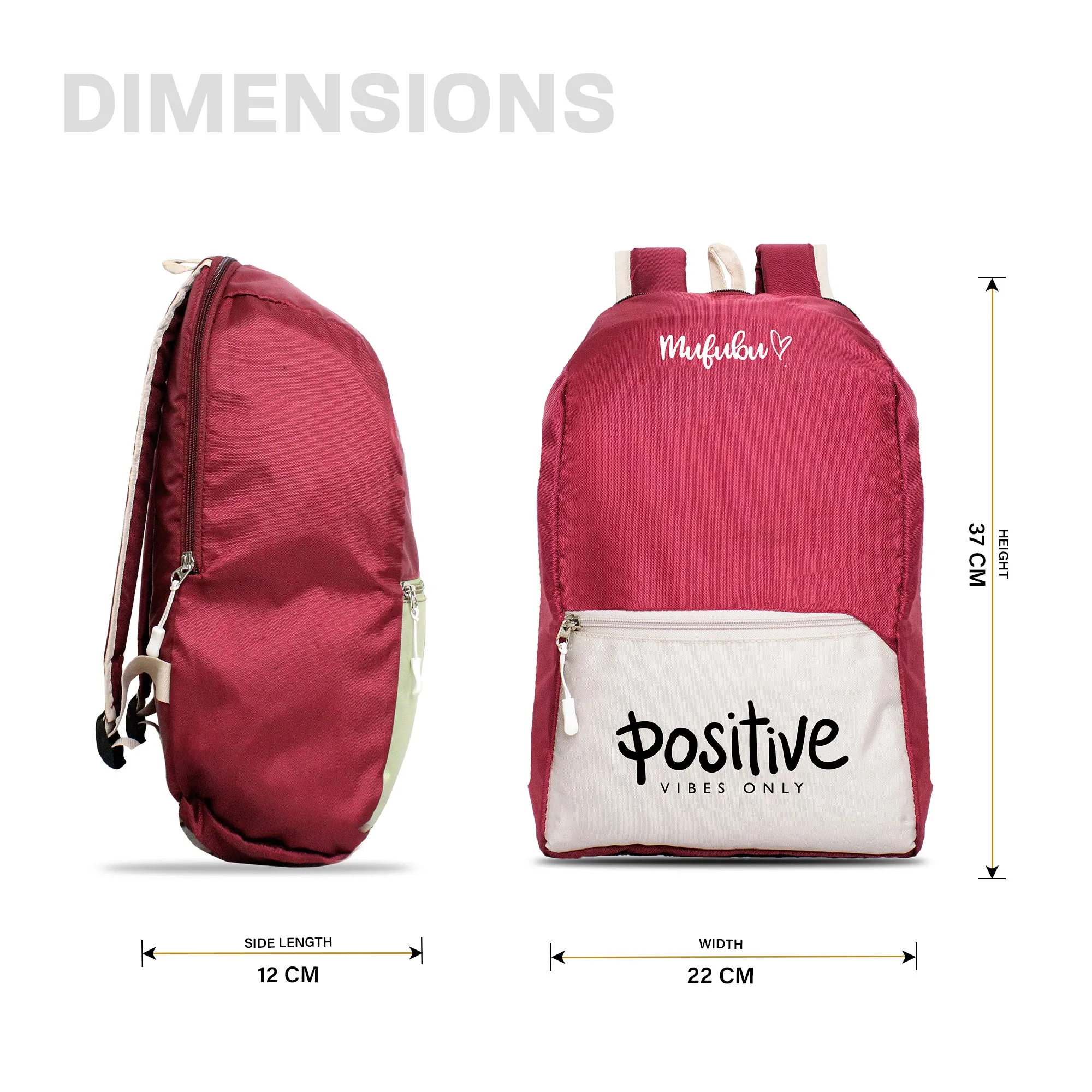 Nano Backpack 15 Ltr Positive Vives Only Wine   Beige