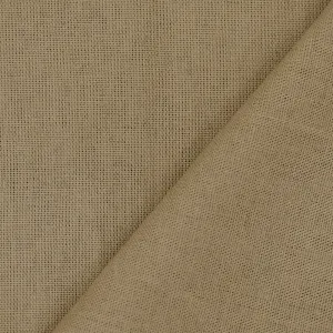 Natural Brown Solid Linen Woven Shirting Fabric