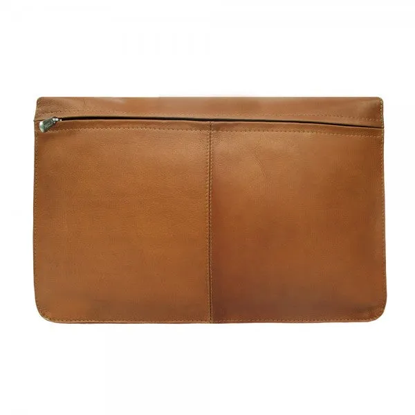 Piel Leather Three Section Flap Portfolio