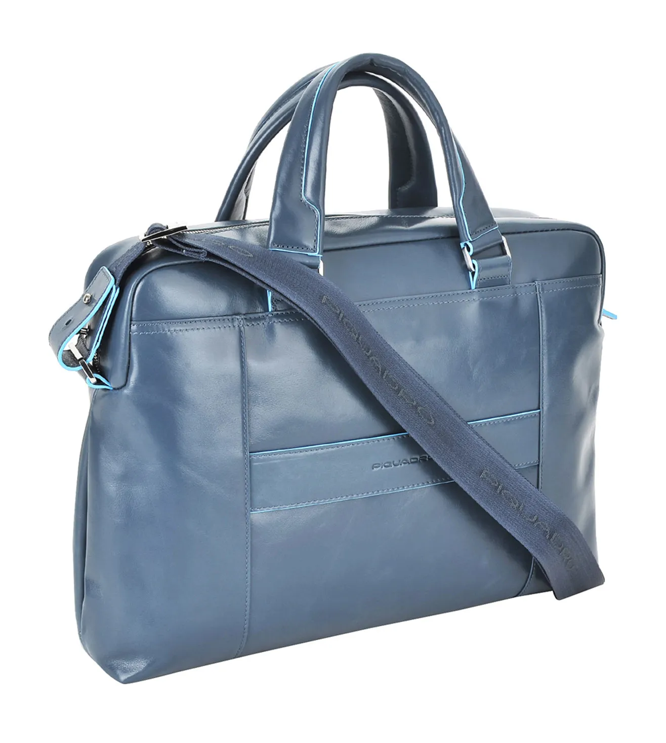 Piquadro Blue Square Unisex R.A.F. Blue Laptop Briefcase