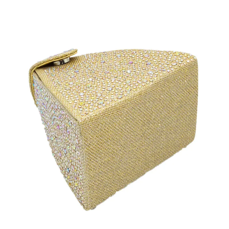 Polyester Pyramid Style Vintage Diamond Bridal Wedding Purse And Multi Function Bag