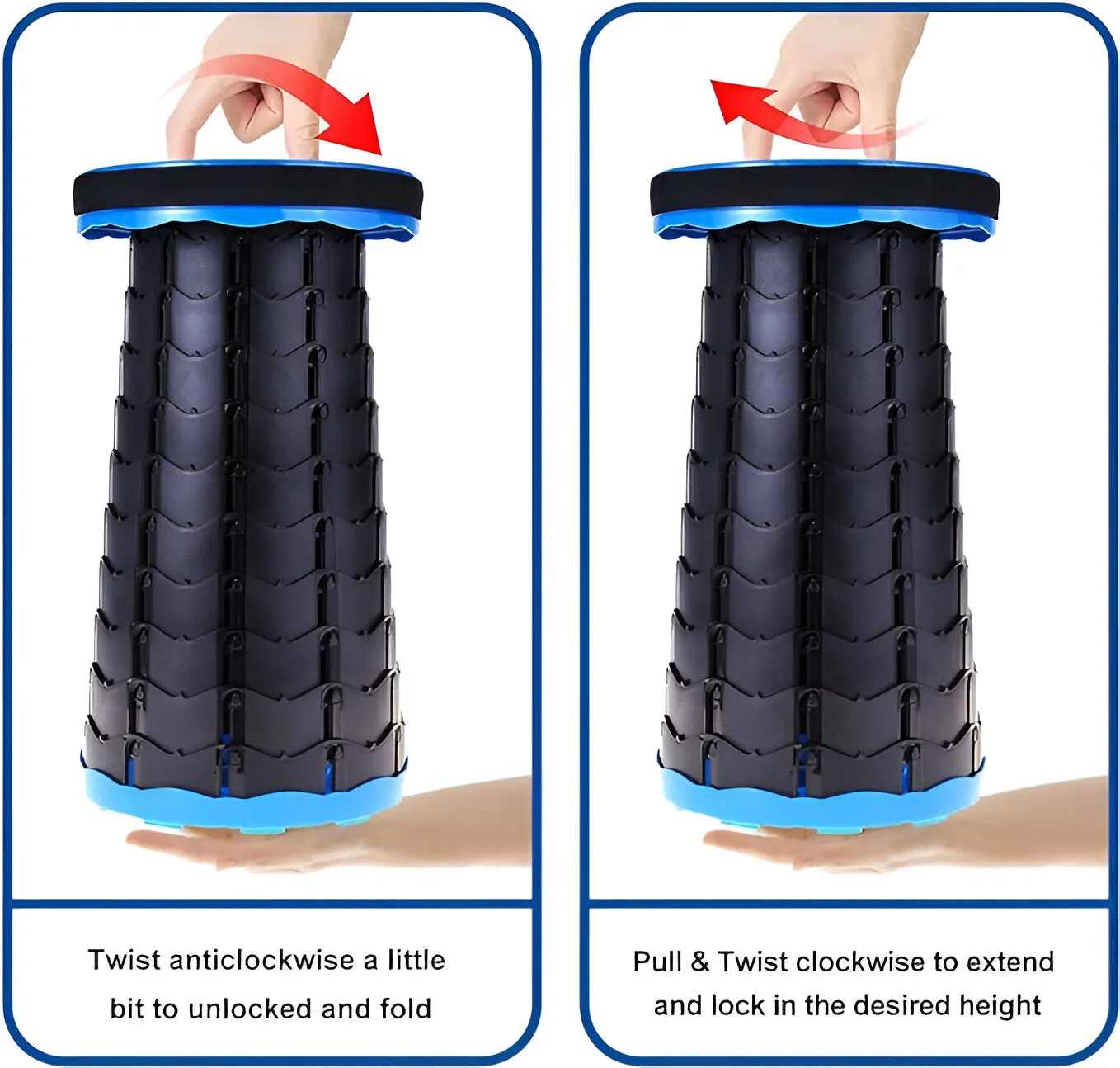 Portable Folding Stool for Courtside Use - with Load Capacity of 400 lbs