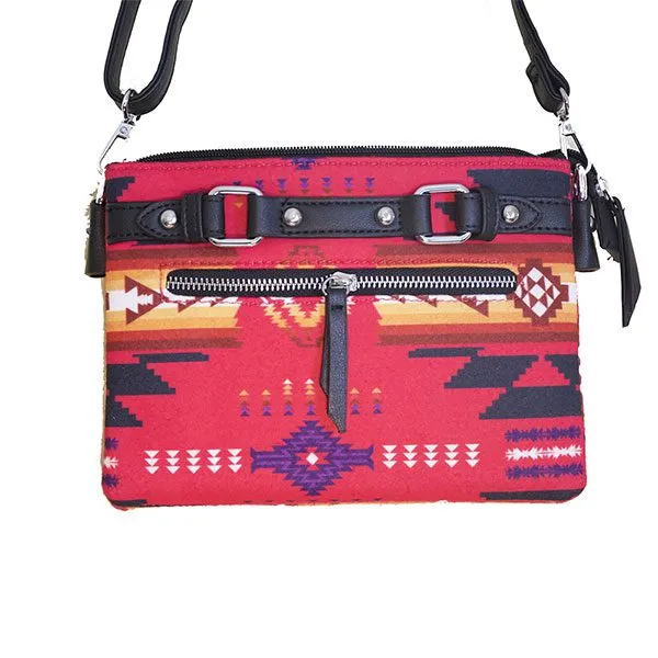 Printed Fleece Crossbody Purse - Southwest Design