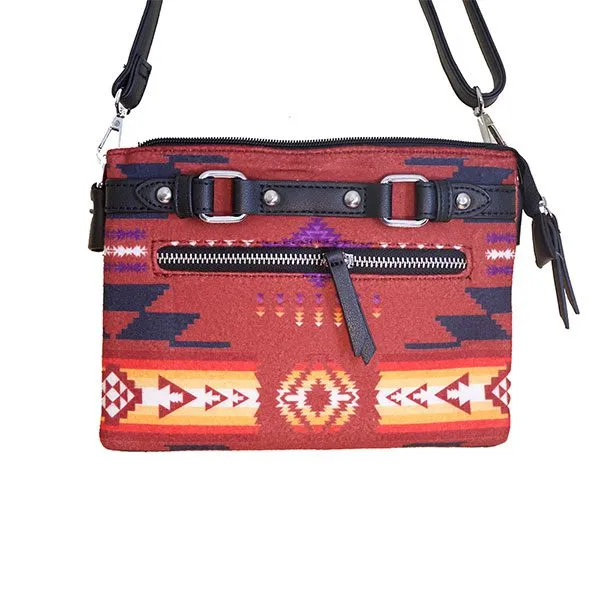 Printed Fleece Crossbody Purse - Southwest Design