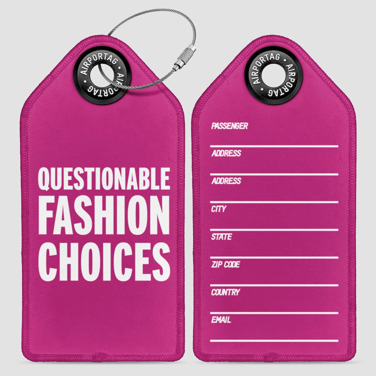 Questionable Fashion Choices - Luggage Tag