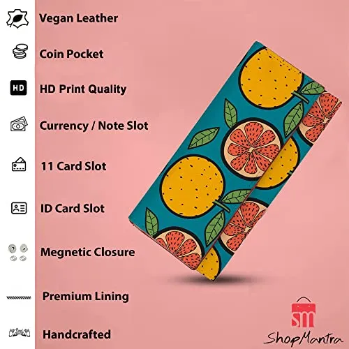 ShopMantra Wallet for Women's | Women's Wallet | Clutch | Ladies Purse | Made with Vegan Leather | Holds Upto 6 Cards | 2 Notes and 1 Coin Compartment | Magnetic Closure | Multicolor