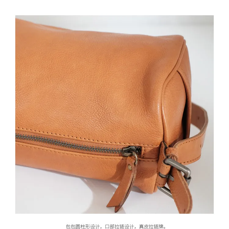 Simple Ladies Brown Leather Crossbody Purse Shoulder Bag For Women