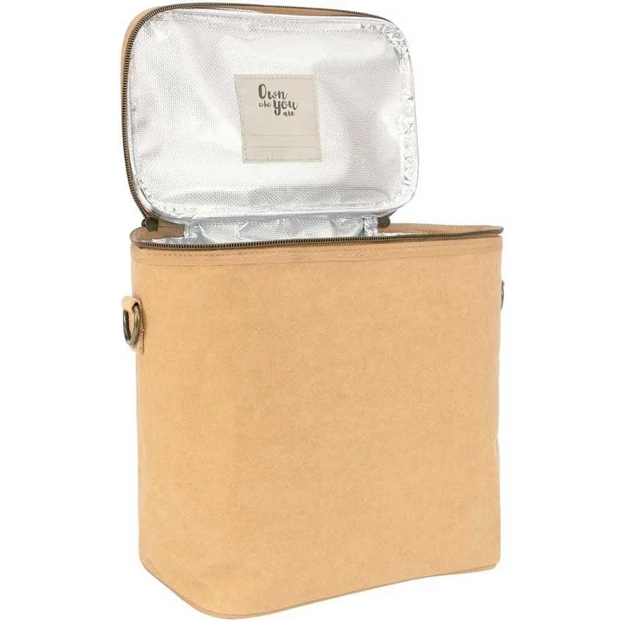 SoYoung Large Washable Paper Insulated Lunch Cooler Bag - Kraft Paper