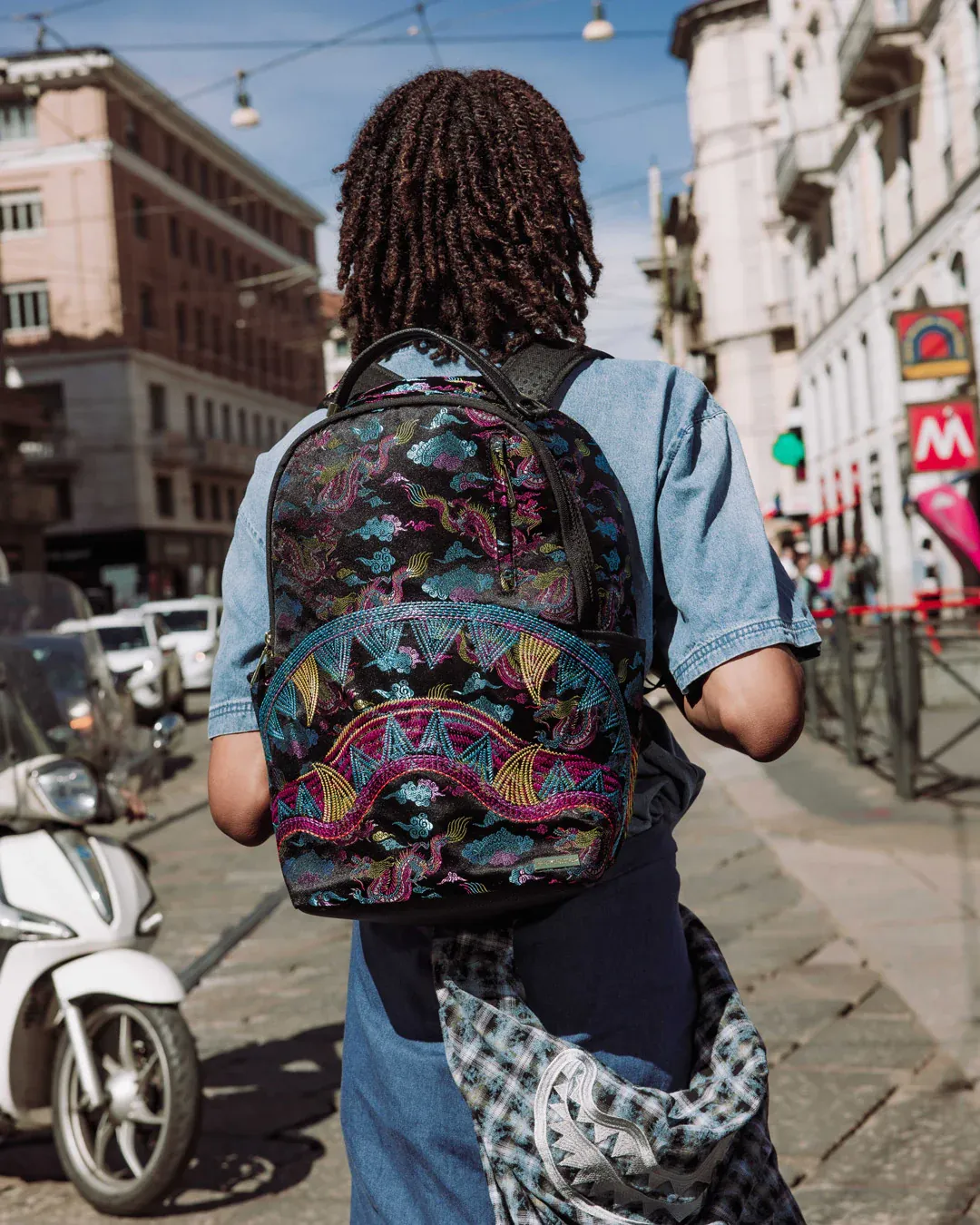 Sprayground Embroidered Dragons DLX Backpack