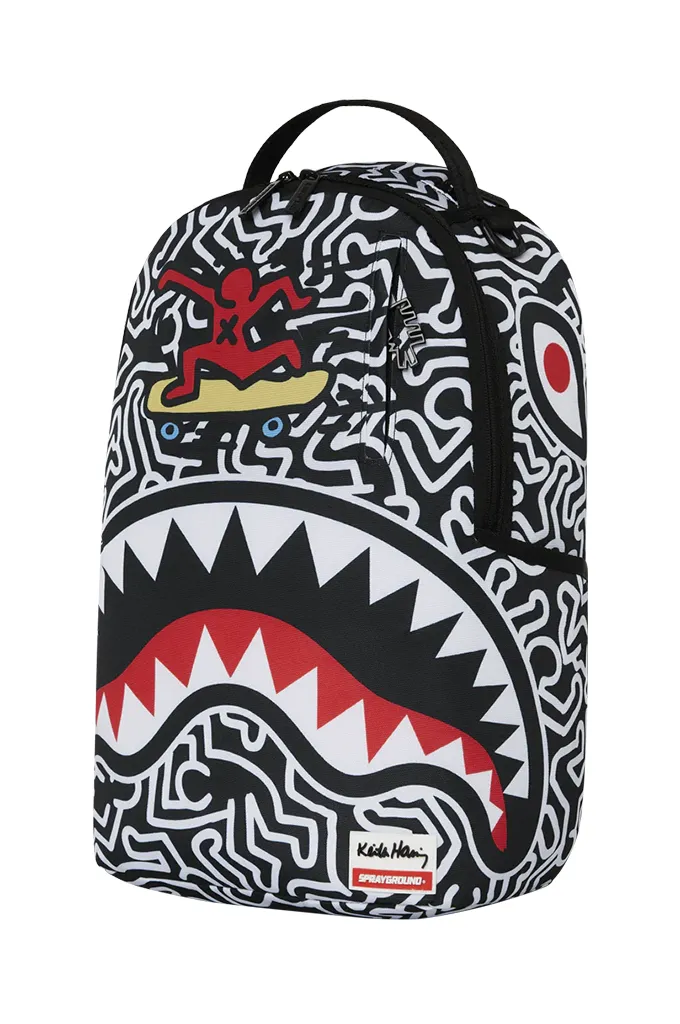 Sprayground Keith Haring Skater Guy Print DLXSV Backpack