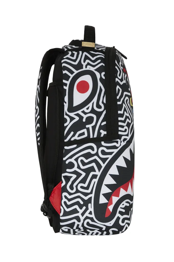 Sprayground Keith Haring Skater Guy Print DLXSV Backpack