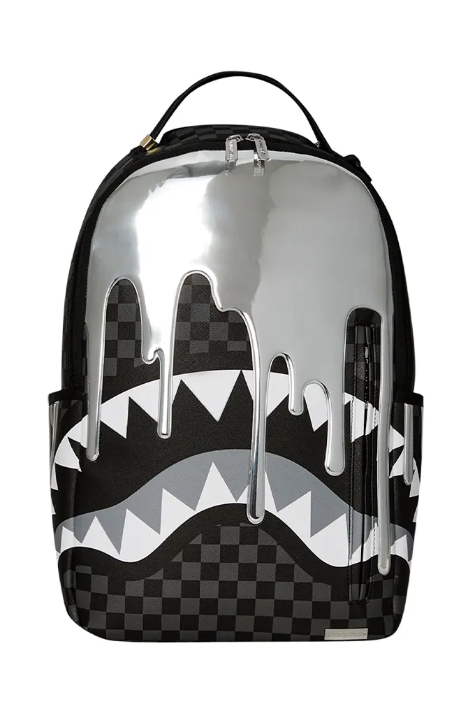 Sprayground Metallic Drip Sharks In Paris Backpack