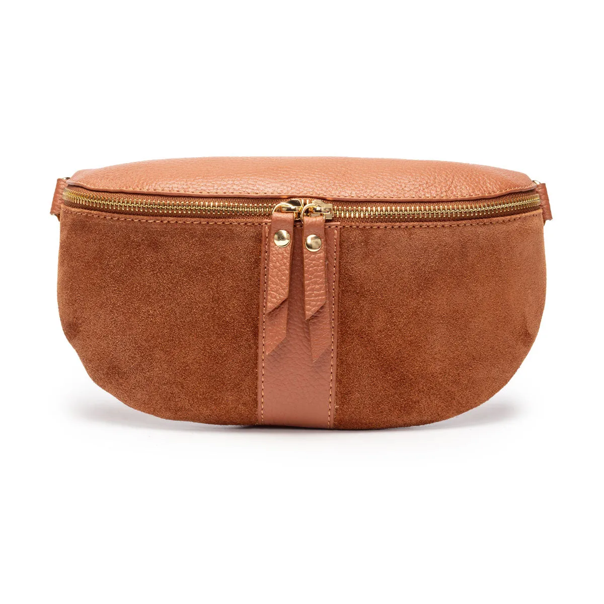 Suede Sling Bag Tan