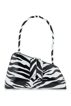 The attico sunrise shoulder bag in zebra-printed leather