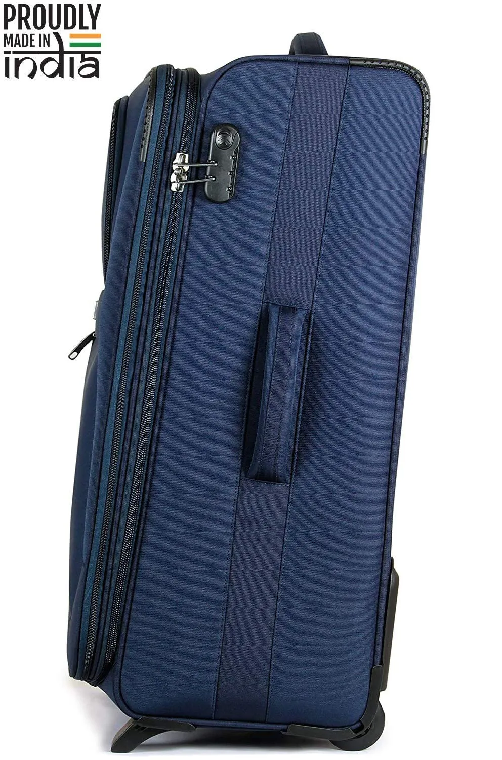 The Clownfish Odyssey Luggage Polyester Softsided Suitcase 2- Wheel Trolley Bag (Space Navy Blue)