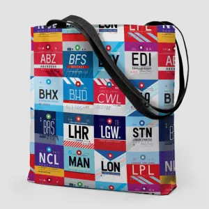 UK Airports - Tote Bag