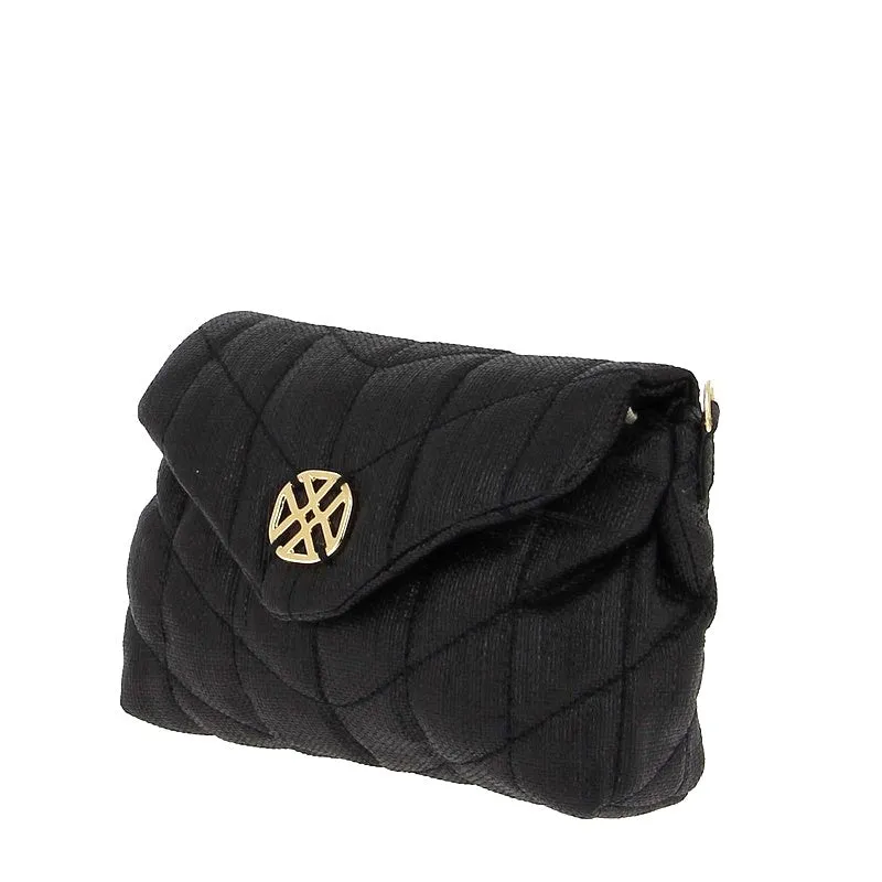 Unisa Zatenas Raffia Black Hand Bag