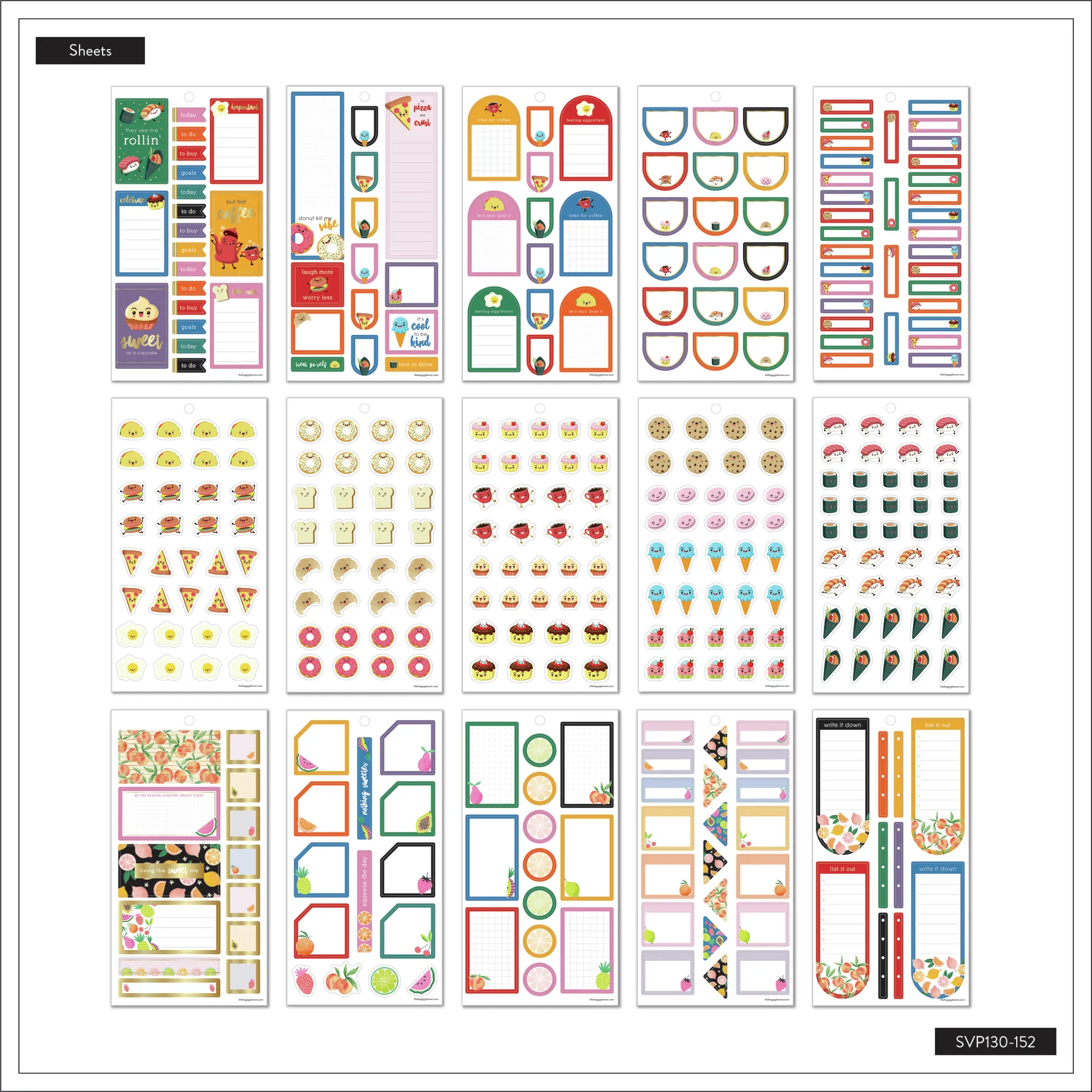 Value Pack Stickers - Happy & Hungry Food