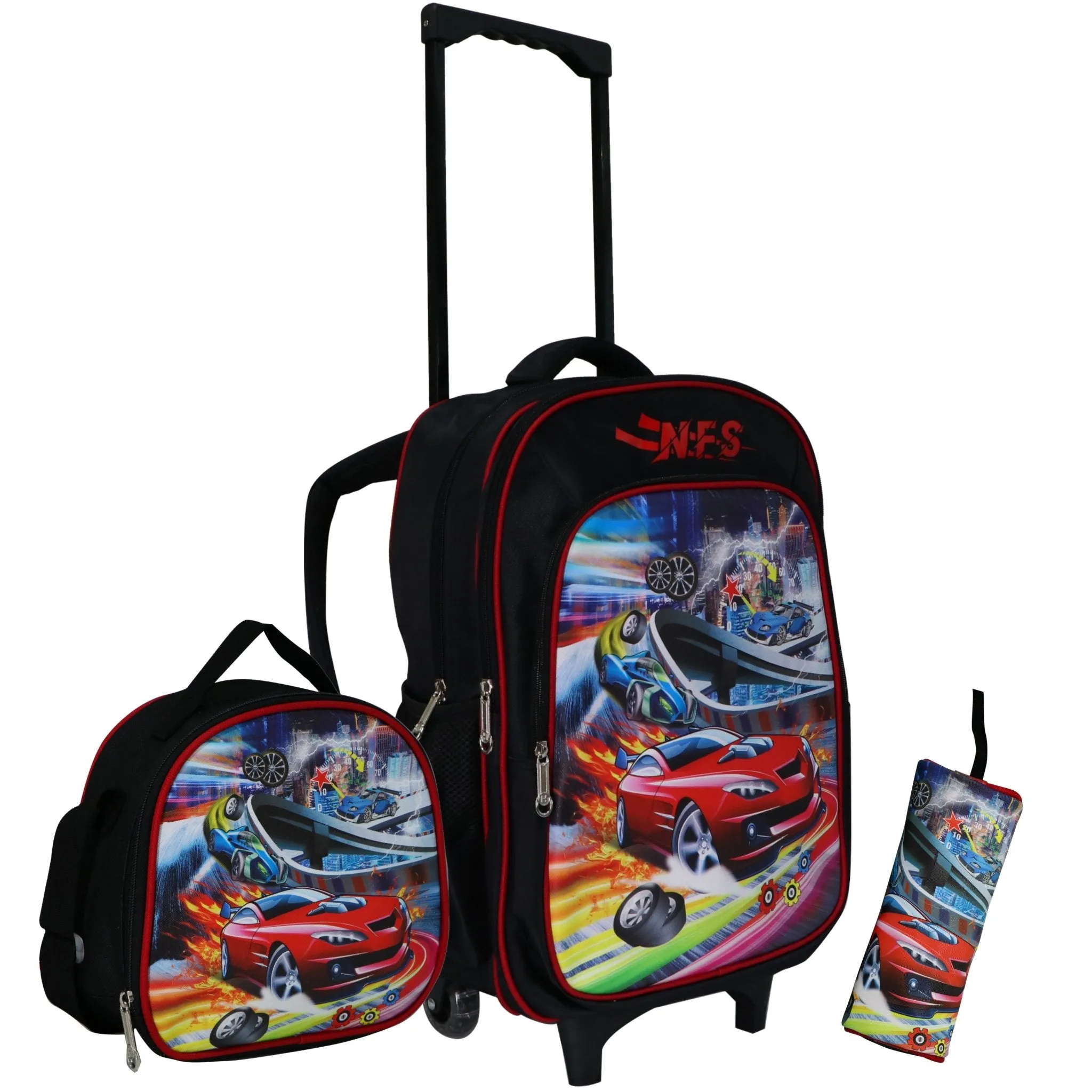 Wheeled School Bags Set of 3-Need For Speed