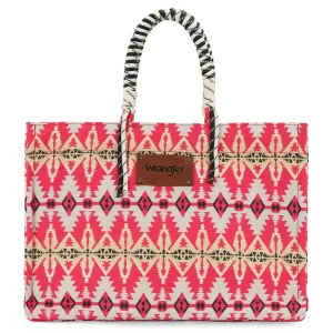 Wrangler Southwestern Print Tote Bag - Hot Pink 1